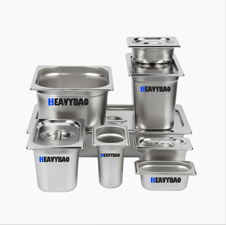 Heavybao Stainless Steel Stackable Food Storage Containers Hotel Restaurant Supplies Steam Table Pan Party Buffet Event Catering