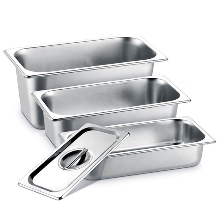 Heavybao Stainless Steel Standard GN Pan Food Container Coffee Shop Hotel Catering Equipment Wholesale Factory Customization