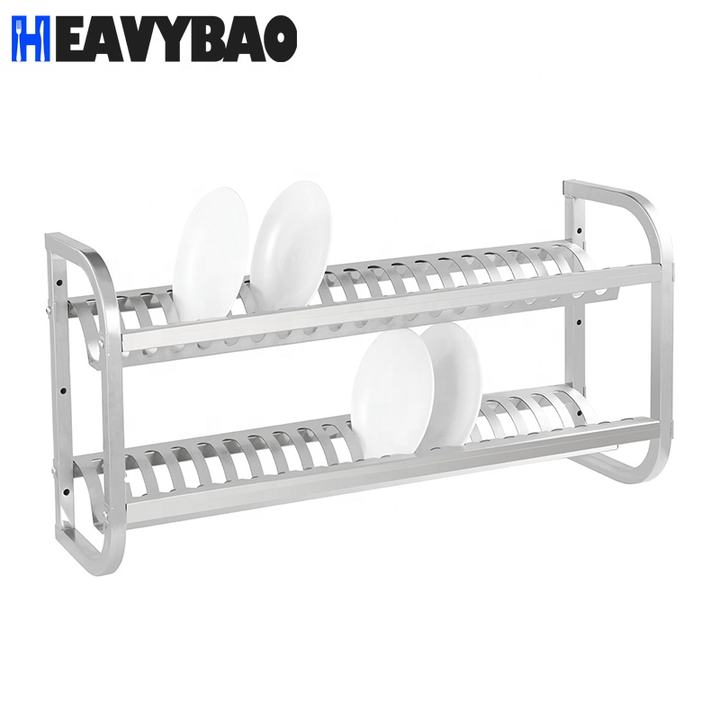 Heavybao Stainless Steel Wall Mounted Hanging Shelf Storage Rack Kitchen Accessories Holders Racks Sustainable for Plates Hotel Industrial Wholesale Pricing Supplier