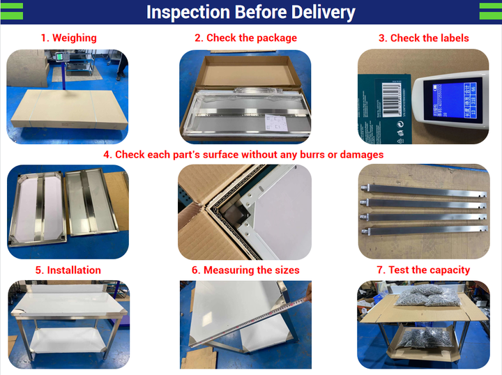 Heavybao Used Food Kitchen Equipment Square Tube Stainless Steel Folding Workbench Commercial Kitchen Work Food Prep Tables Industrial Exporter