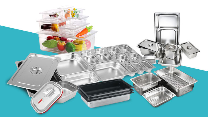 Heavybao Used food Eu US  PC Commercial Kitchenware All Size Stainless Steel Gastronorm Storage Food Container GN Pan Factory Wholesale Custom Solutions