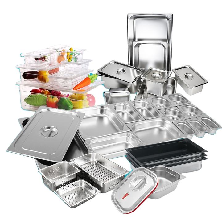Heavybao Used food Eu US  PC Commercial Kitchenware All Size Stainless Steel Gastronorm Storage Food Container GN Pan Factory Wholesale Custom Solutions
