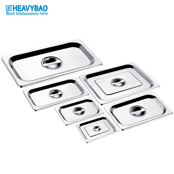 Heavybao Used food Eu US  PC Commercial Kitchenware All Size Stainless Steel Gastronorm Storage Food Container GN Pan Factory Wholesale Custom Solutions