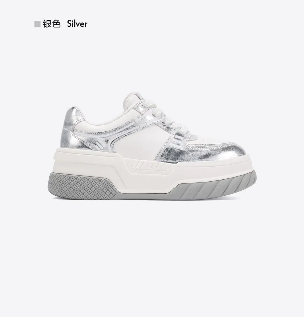 New Fashion Thick-Soled Sneakers for Height Increase Black and White Panda Sneakers for Women