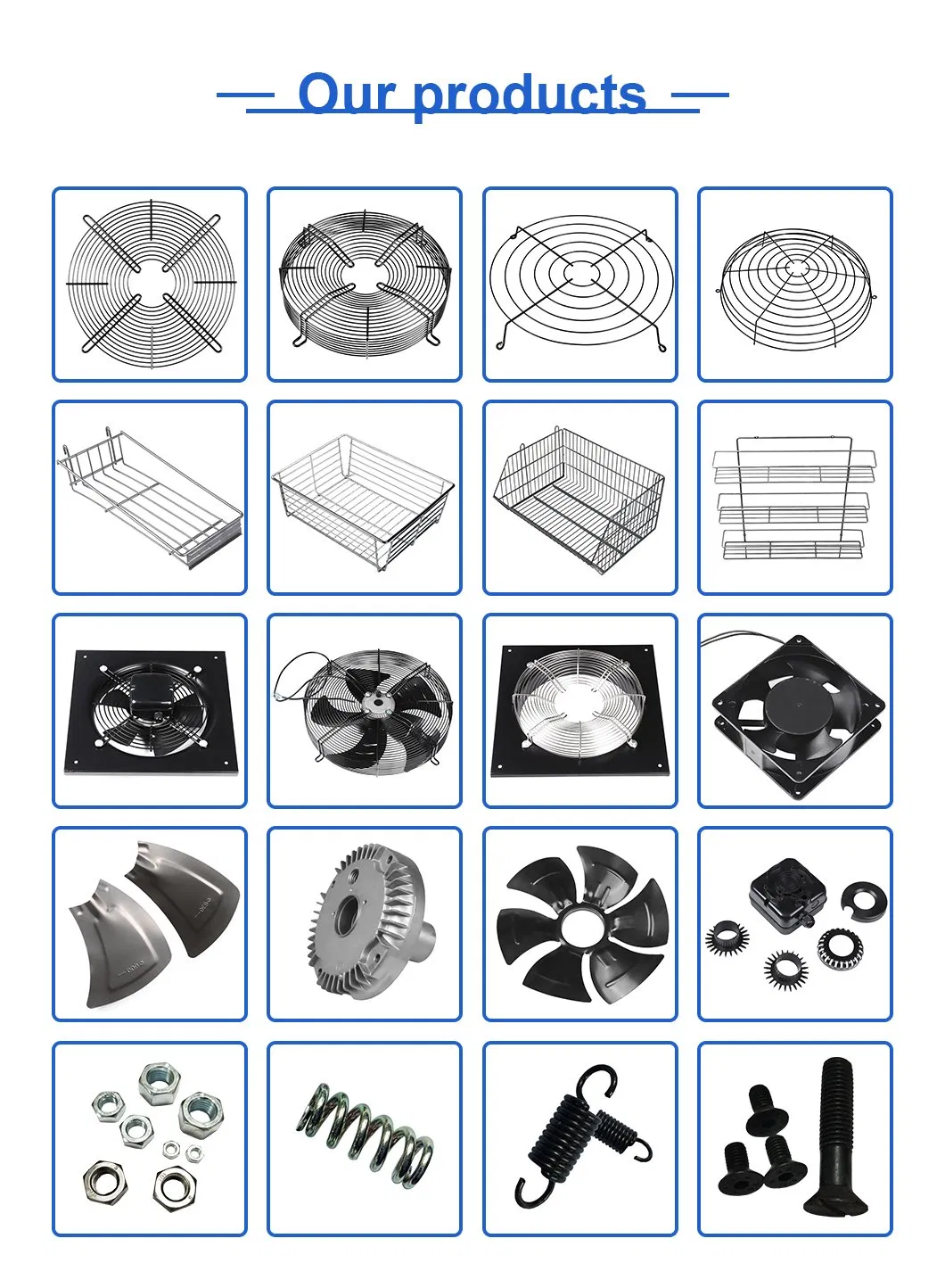 220V 380V 50Hz Outer Rotor Axial Flow Fan with Diameter 200-800 mm