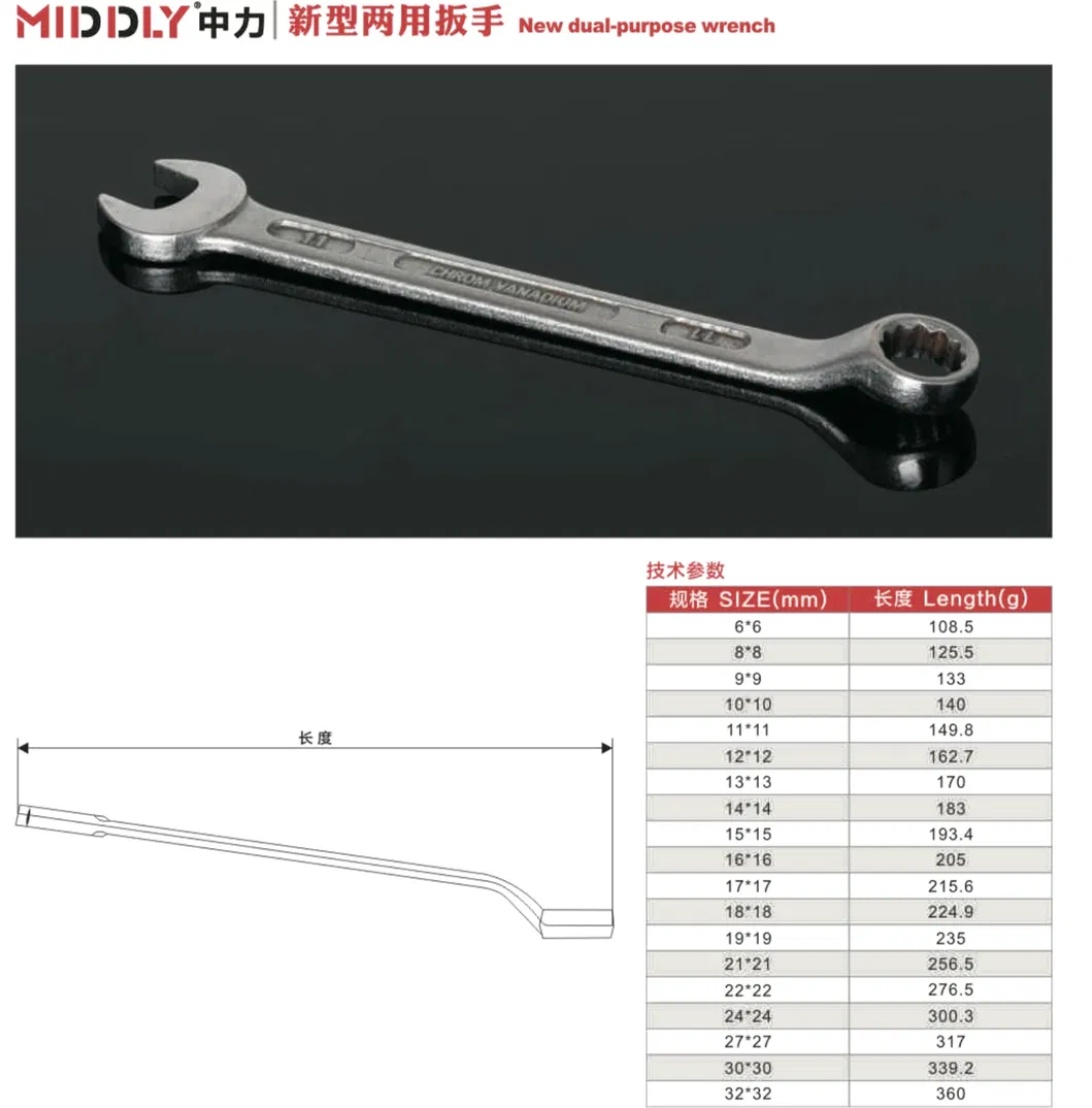 20PCS New Combination Metric Wrench Set with Roll up Pouch,