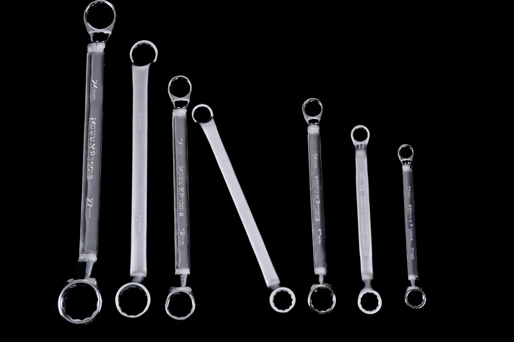 75-Degree Deep Offset 8-9mm Double Box-End Wrench, Matt Finish, Deep Offset Ring Spanner, Hardware Tool, Factory Price