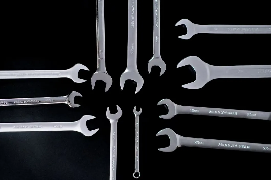 Combination Wrench/Open-Ring Spanner, Mirror Finish 55mm Cr-V, Tool, Factory Price