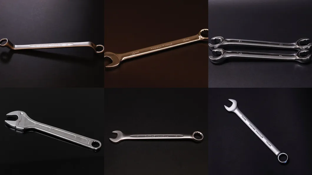 Combination Wrench/Open-Ring Spanner with Concave Bar Pattern, Tool, Factory Price