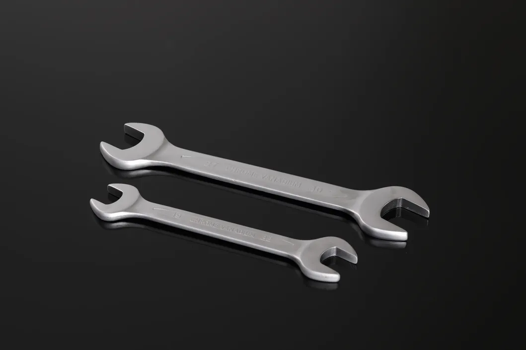 Double Open-End Wrench/Open Spanner Matt Finish 23/64inch-7/16inch Cr-V, Factory Price