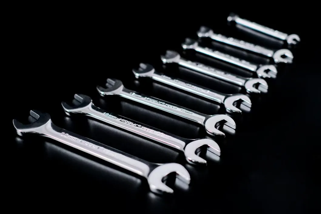 Middly Wrench Set, Double Open-End Wrench, Open Spanner, Cr-V