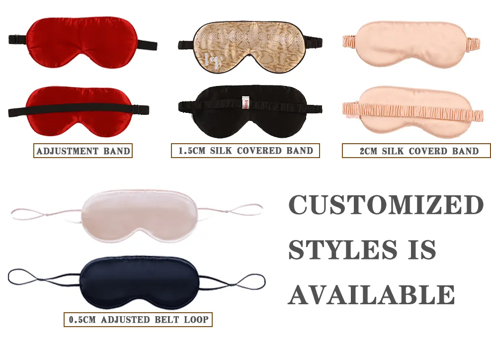 Custom Design Print Silk Sleep Eye Mask for Ladies