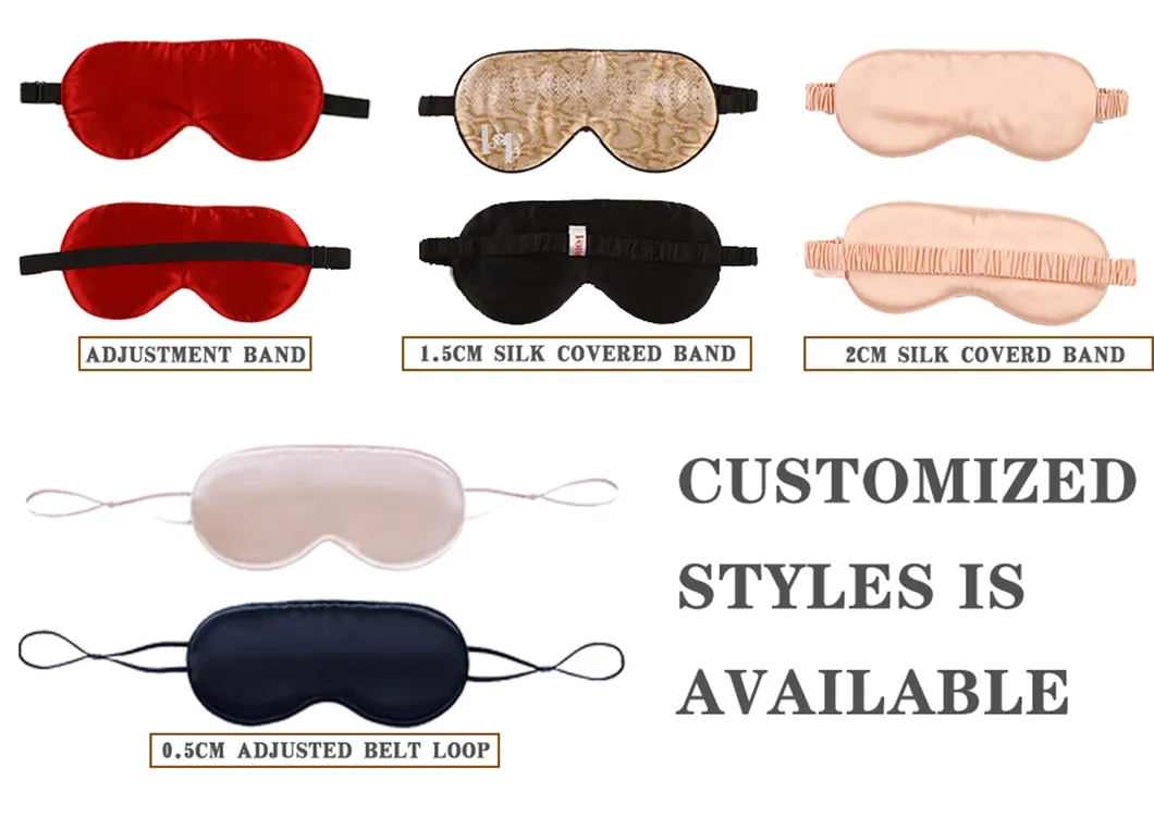 High Quality 100% Silk Sleep Eye Mask with Different Styles