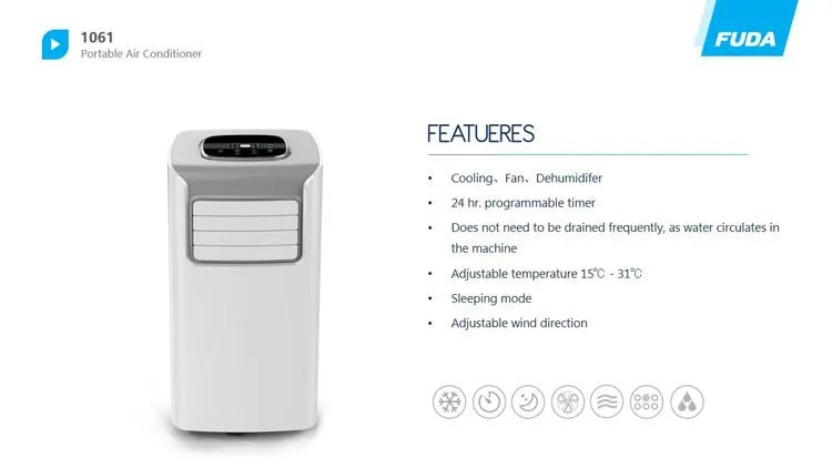 Blue/White OEM Multifunction Portable Air Conditioner for Office and Home Use