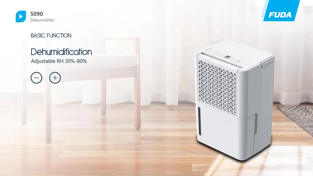 High Efficiency Moisture Absorber Low Noisy Portable Domestic Dehumidifier with UVC Air Purifier and Remote