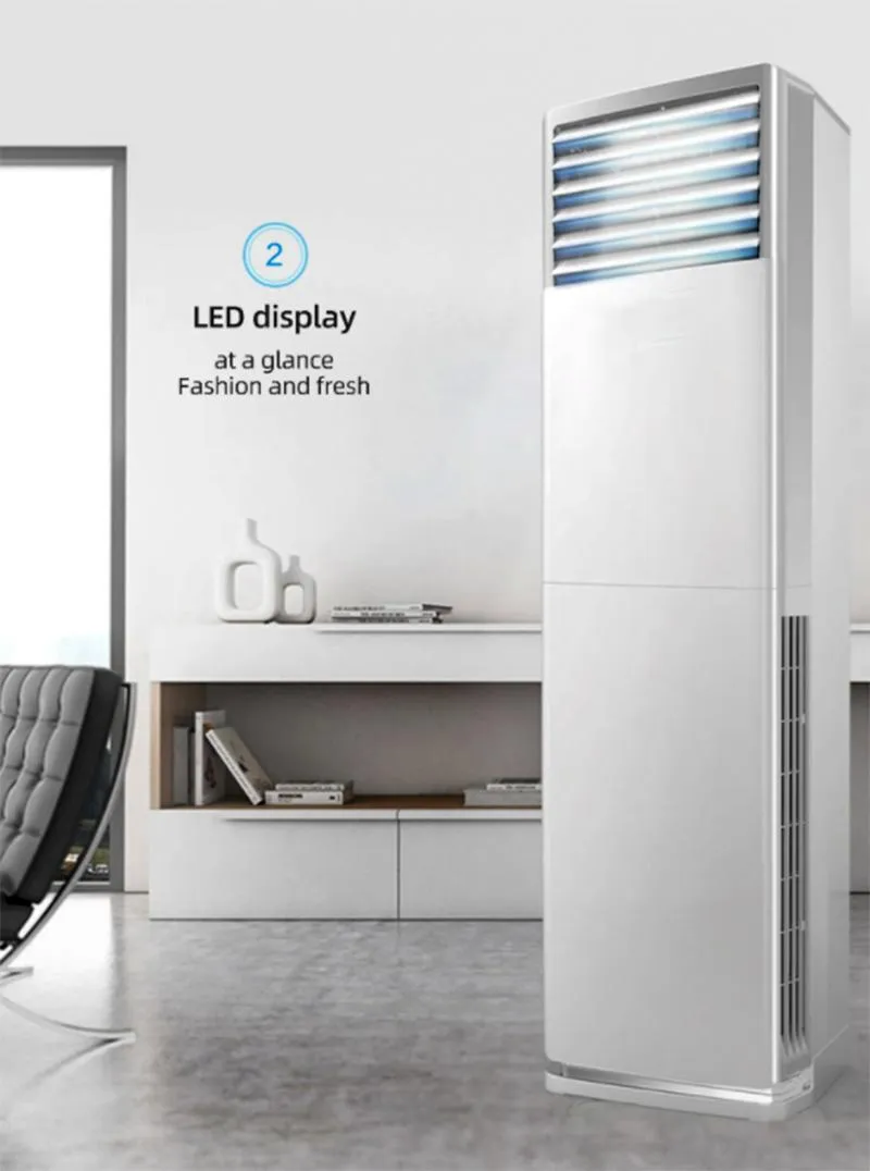 LED Floor Standing Air Conditioner with Side Arc Design for Home