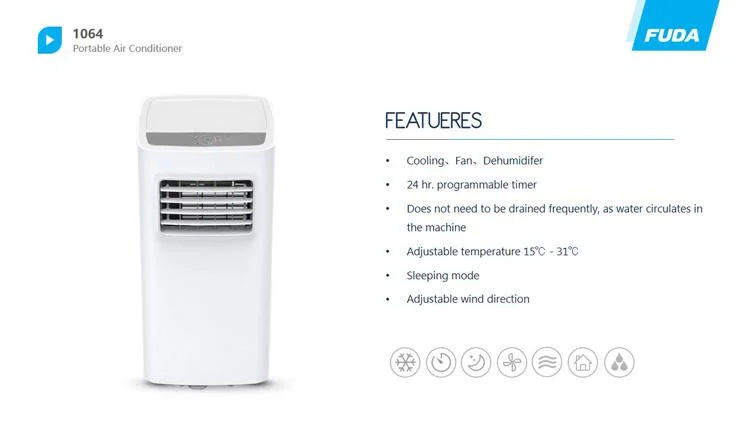 Mobile Portable Air Conditioner Dehumidification and Fast Cooling