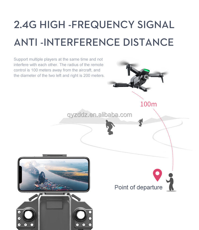 XT4 Camera One-Click Landing 3.15 inches Small Hand-Sized Air Pressure HD Hovering Wifi Image Transmission Drone for Adults