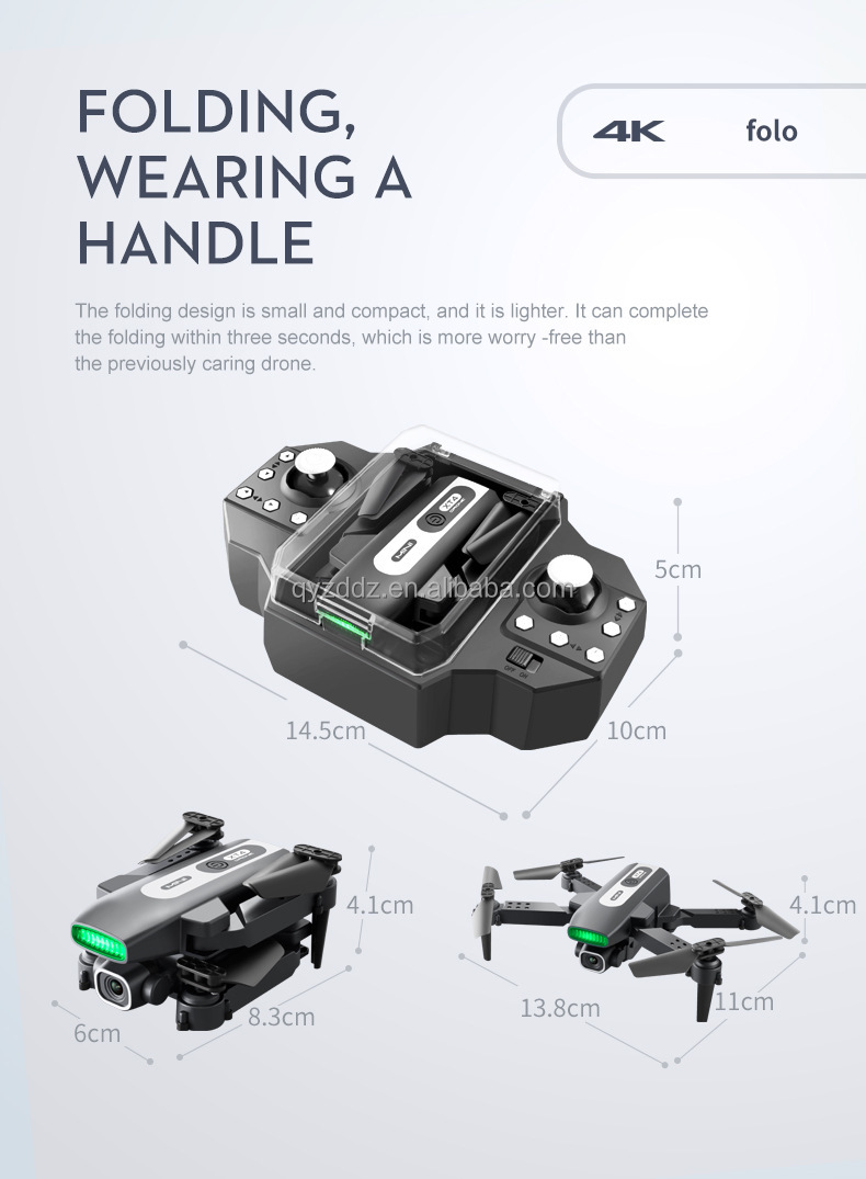 XT4 Camera One-Click Landing 3.15 inches Small Hand-Sized Air Pressure HD Hovering Wifi Image Transmission Drone for Adults