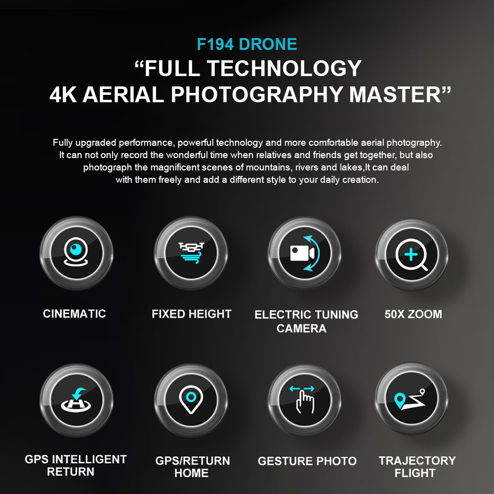 5G 4K F194 Very Small Drone Hand Control 4k Pro Smallest Drone with Drone Camera for Sale