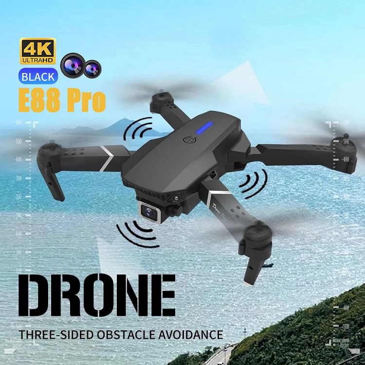 Beginner Drone E88 Pro With HD 4K Aerial Camera Single Dual Camera Height Hold RC Foldable Quadcopter RC Helicopters Drone