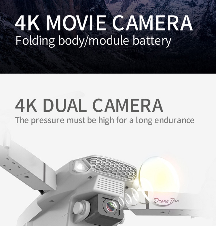 Beginner Drone E88 Pro With HD 4K Aerial Camera Single Dual Camera Height Hold RC Foldable Quadcopter RC Helicopters Drone