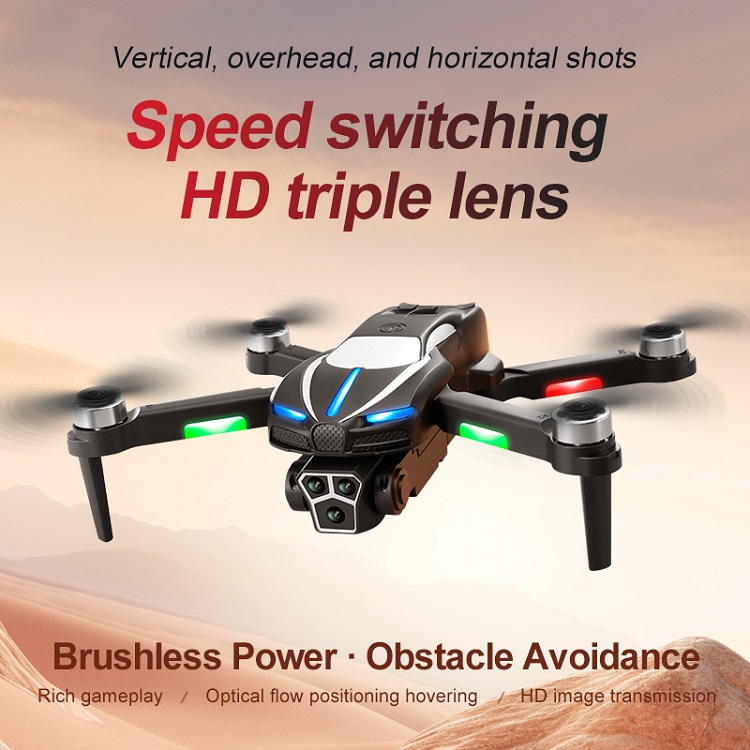 Beginner Drone M2 Obstacle Avoidance 3 Camera RC Drone Optical Flow Hover HD Wifi FPV LED Light Brushless Motor Quadcopter