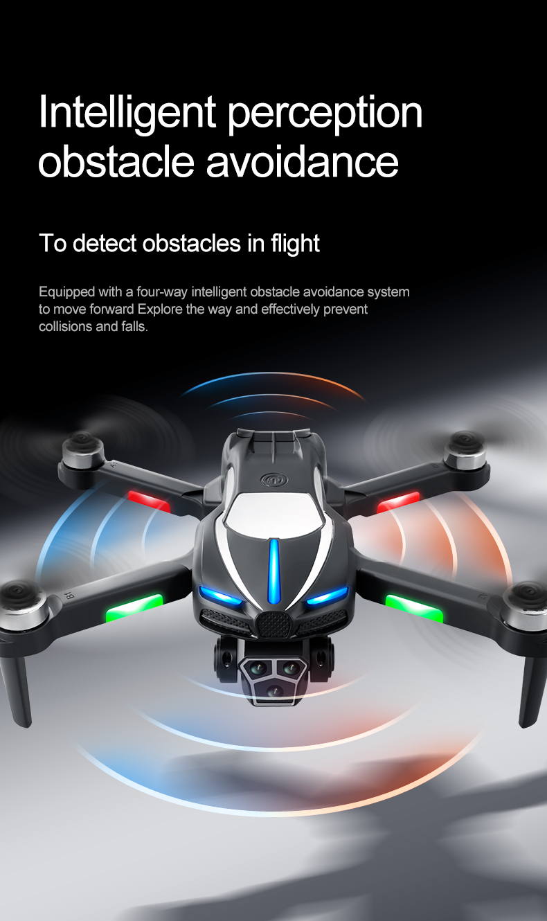 Beginner Drone M2 Obstacle Avoidance 3 Camera RC Drone Optical Flow Hover HD Wifi FPV LED Light Brushless Motor Quadcopter