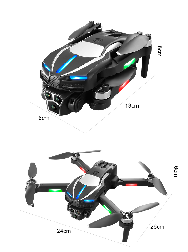 Beginner Drone M2 Obstacle Avoidance 3 Camera RC Drone Optical Flow Hover HD Wifi FPV LED Light Brushless Motor Quadcopter