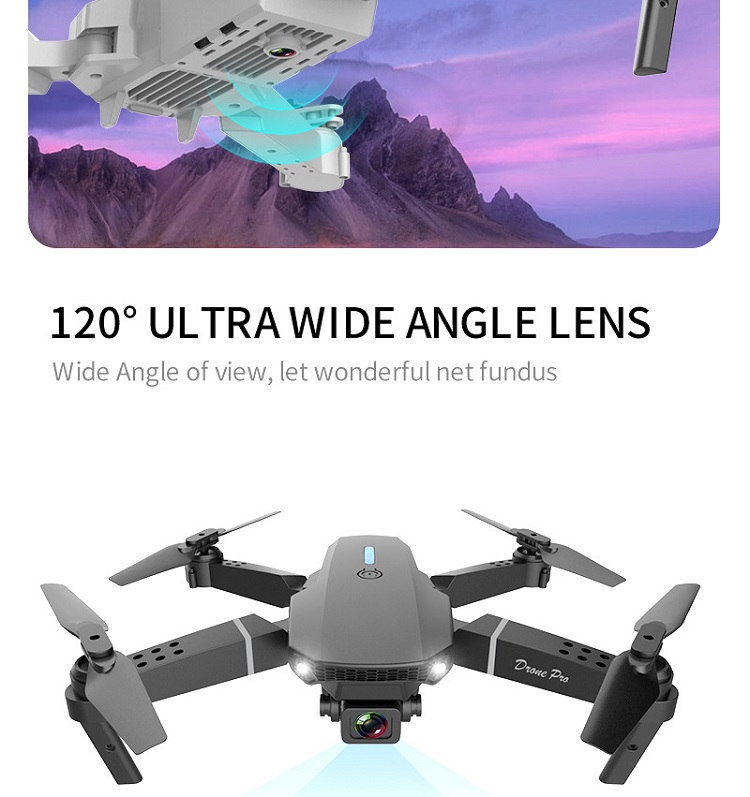 E88 RC Mini Drone 4K Camera Foldable Aerial Photography Quadcopter With Fixed Height And Stiff Remote Control Aircraft