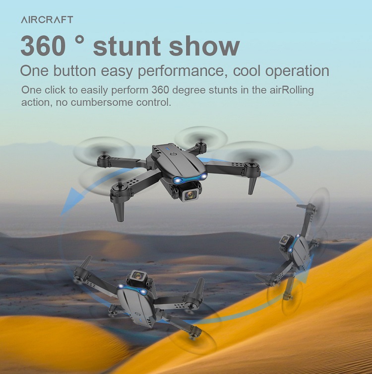 E99 Cheap Drone 4K Intelligent Three sided Obstacle Avoidance Beginner's Birthday Gift Radio-controlled Aircraft Drone