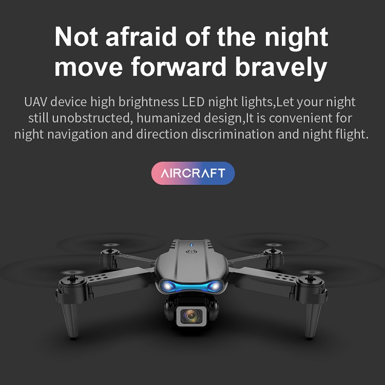 E99 Cheap Drone 4K Intelligent Three sided Obstacle Avoidance Beginner's Birthday Gift Radio-controlled Aircraft Drone