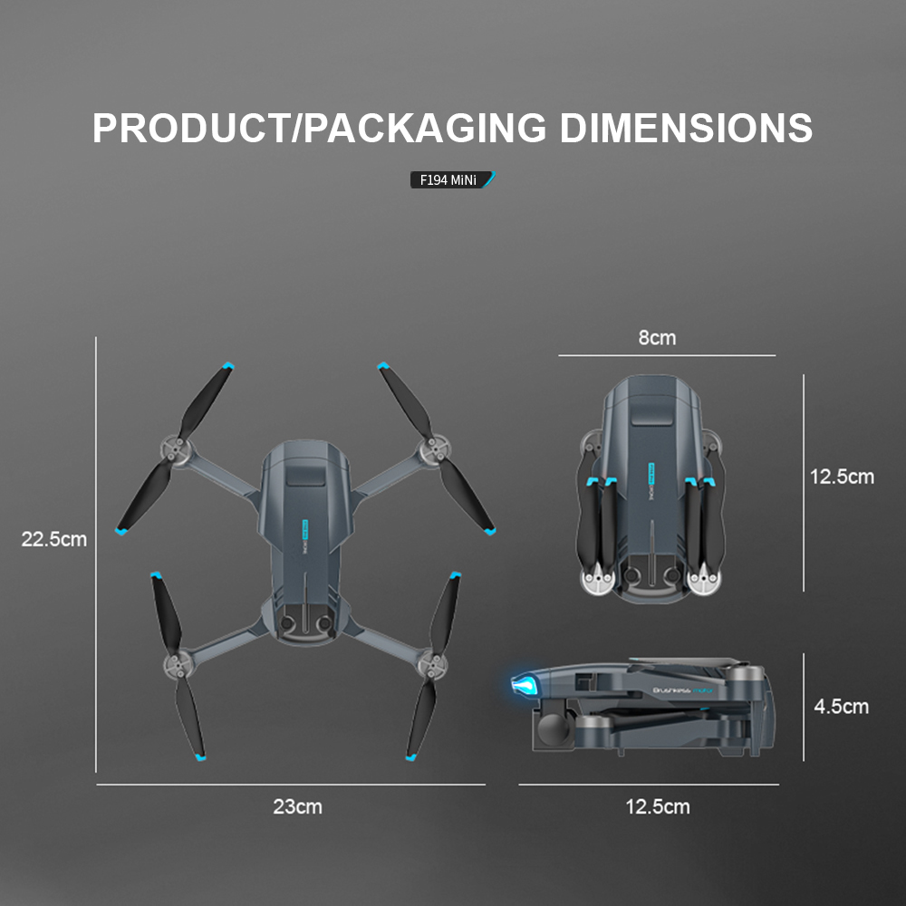 F194 5G GPS Drone 4K HD Dual Camera 5G WIFI FPV Foldable Quadcopter Long Distance 1000M Racing GPS Brushless Drone 8K