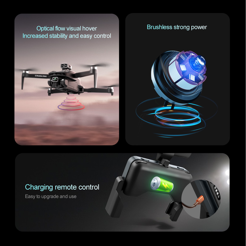 GPS 5G 2.4GHz WiFi Ultra-long Range GPS Drone Dual 8K 1080P Camera Brushless Motor Foldable Fixed Height Airplane Drone