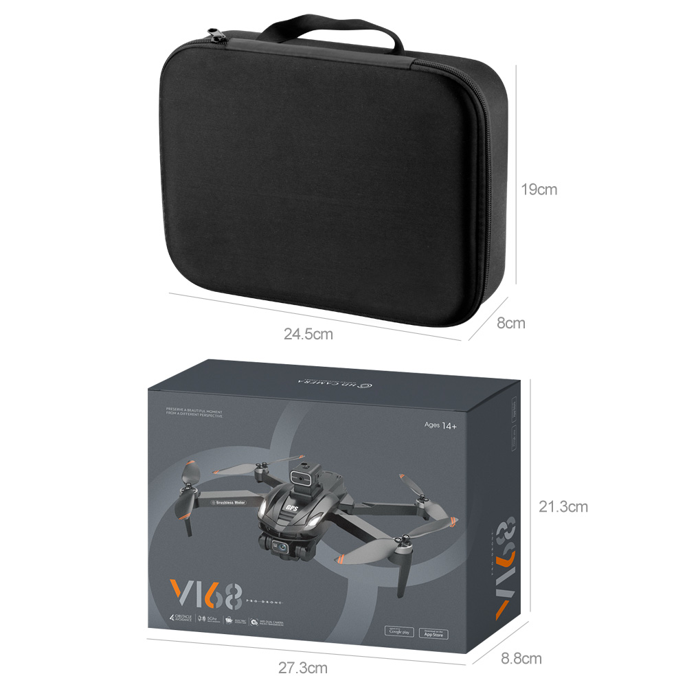 GPS 5G 2.4GHz WiFi Ultra-long Range GPS Drone Dual 8K 1080P Camera Brushless Motor Foldable Fixed Height Airplane Drone