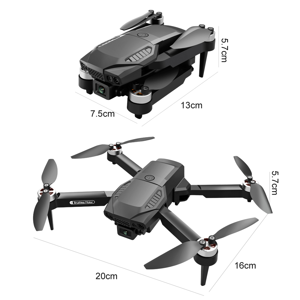 New F198 Optical Flow Positioning Brushless Dual Camera 480P Mini Smart Follow Drone UAV 2.4G Wifi Transmission RC Video Drones