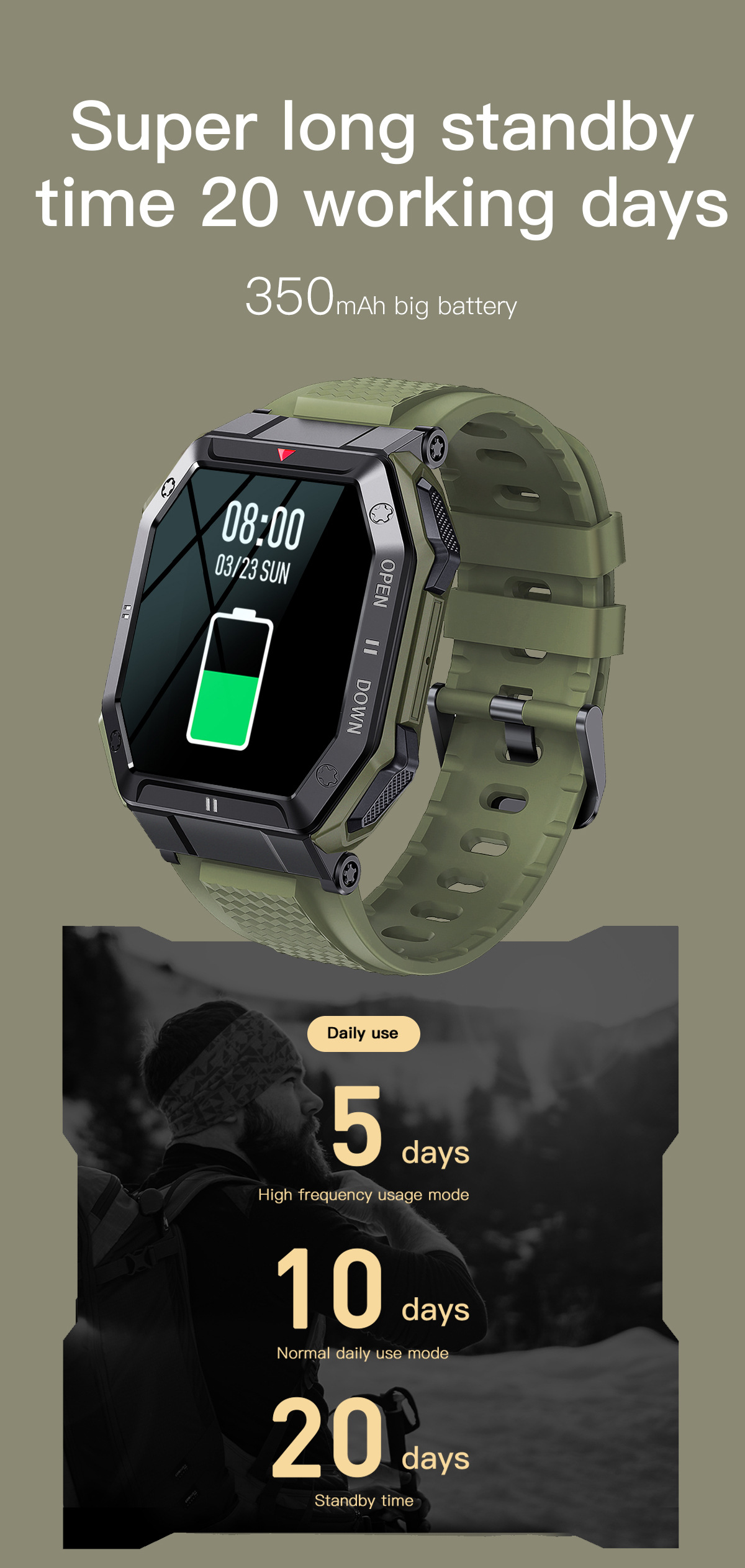 2023 Trendy Fashion Durable men watch waterproof multifunction metal sports relogio smartwatch masculino