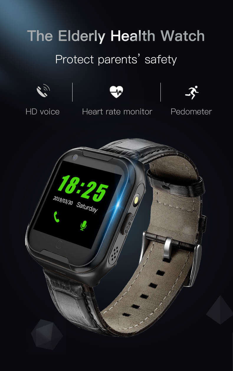 4G Smart Watch filp 1.4 inch IPS Touching Screen GPRS Real-Time Locating Tracking Monitoring Voice Care Smart AI Watch