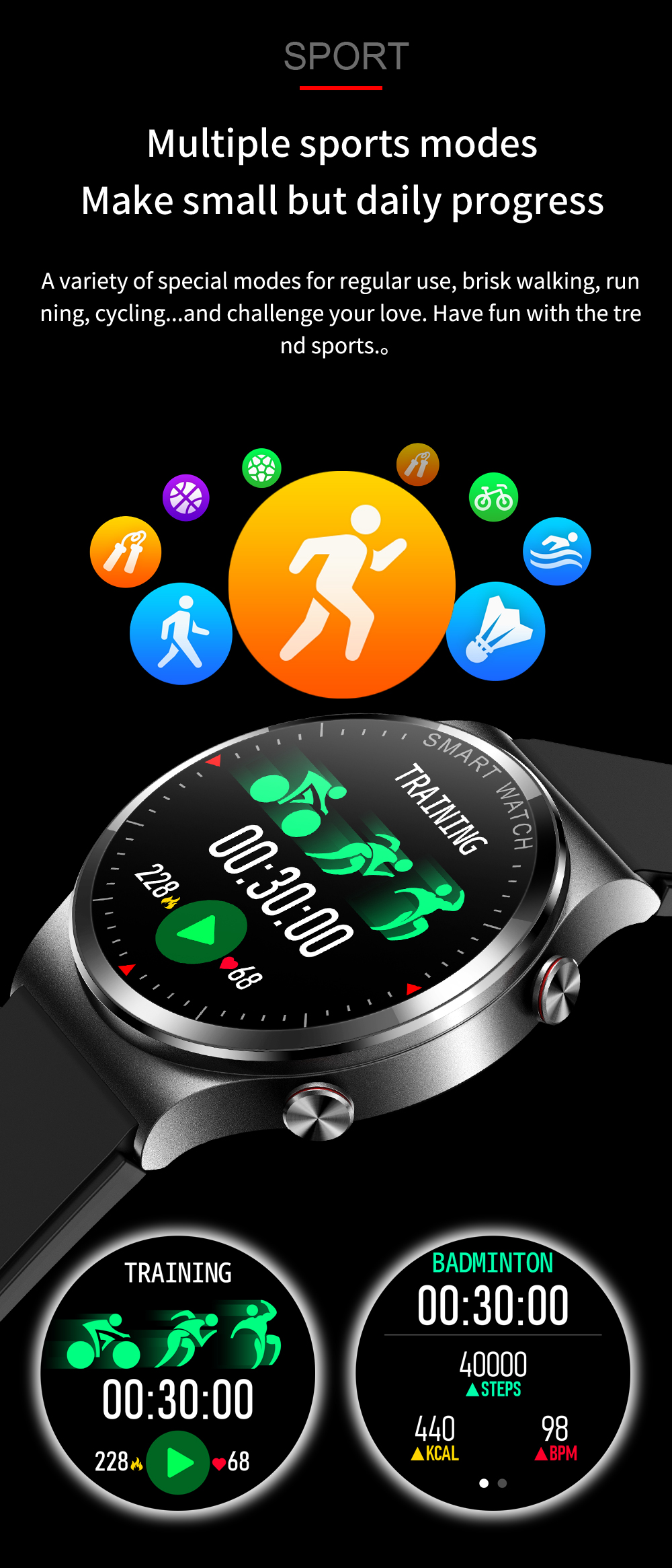 BT In Call 24 Hour Heart Rate Men Women Heart Rate 1.28 Full Touch Screen DIY Watch Face Blood Oxygen Phone Call Android IOS t