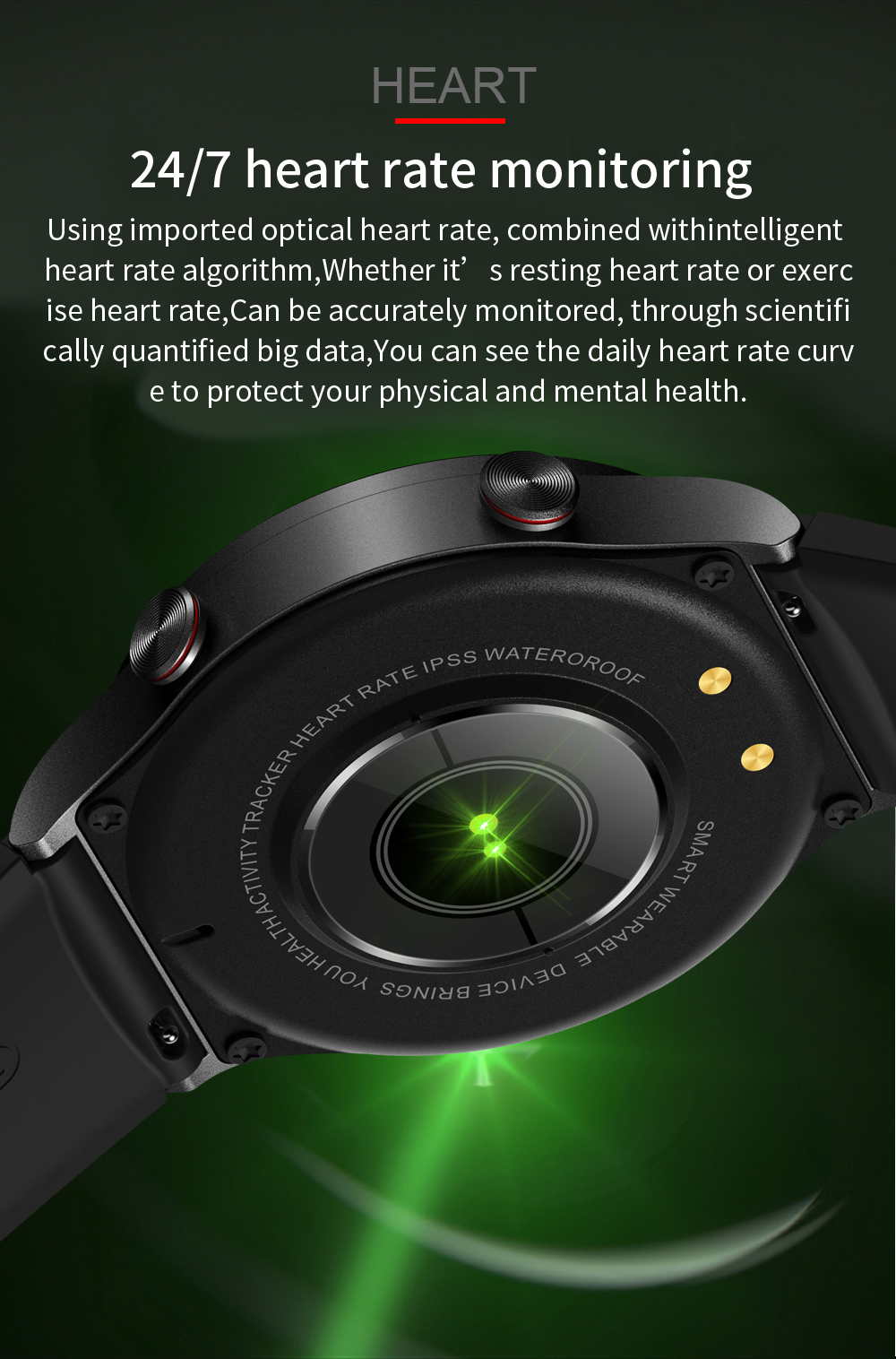 BT In Call 24 Hour Heart Rate Men Women Heart Rate 1.28 Full Touch Screen DIY Watch Face Blood Oxygen Phone Call Android IOS t