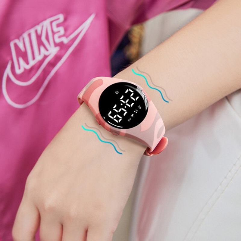 Custom cartoon led digital camouflage smart watches for boys and girls relojes inteligentes