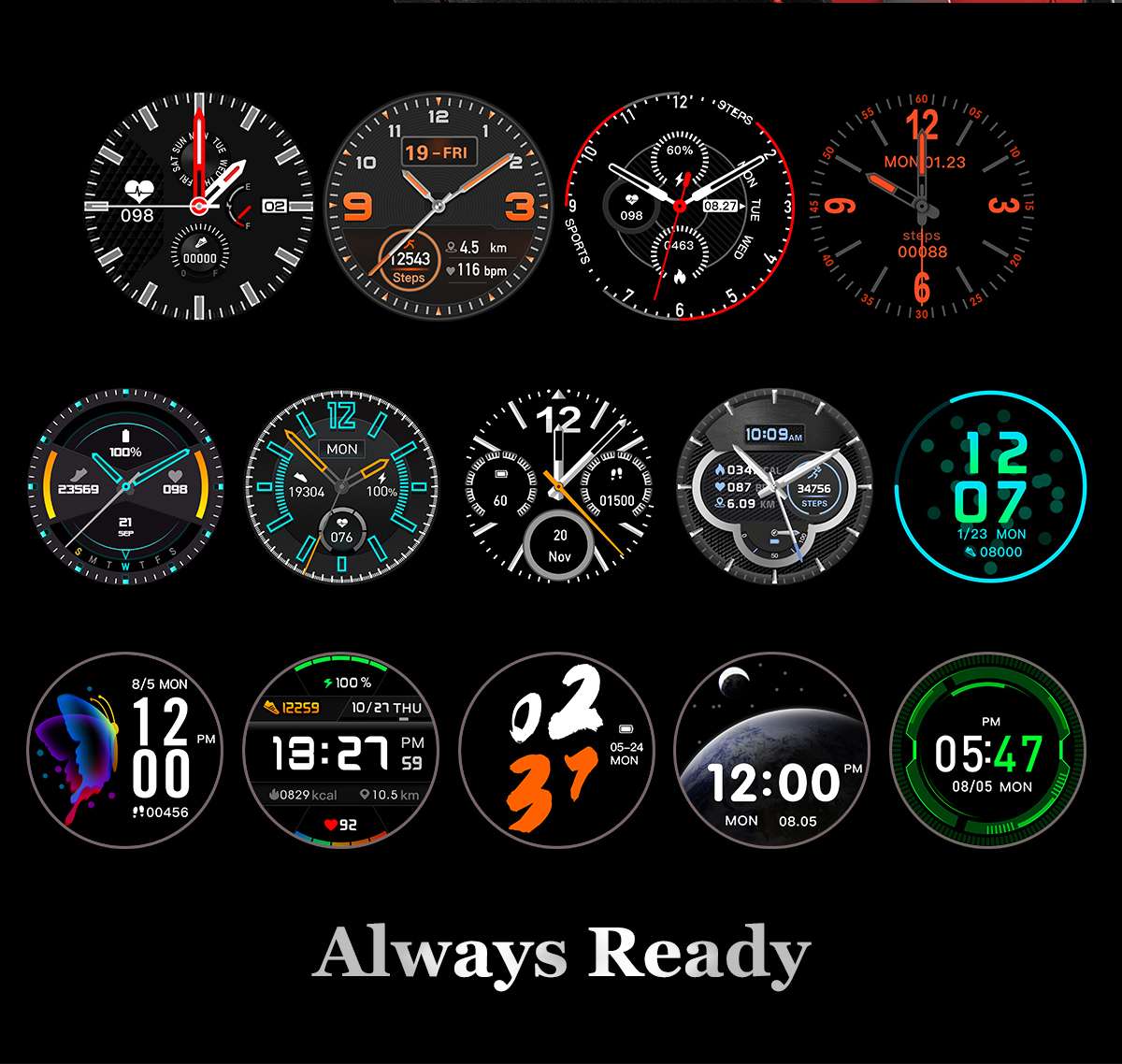 DT78 Smart Watch for Men IP68 Waterproof Full Touch Screen Smartwatch Fitness Tracker for Android IOS Phone Sports