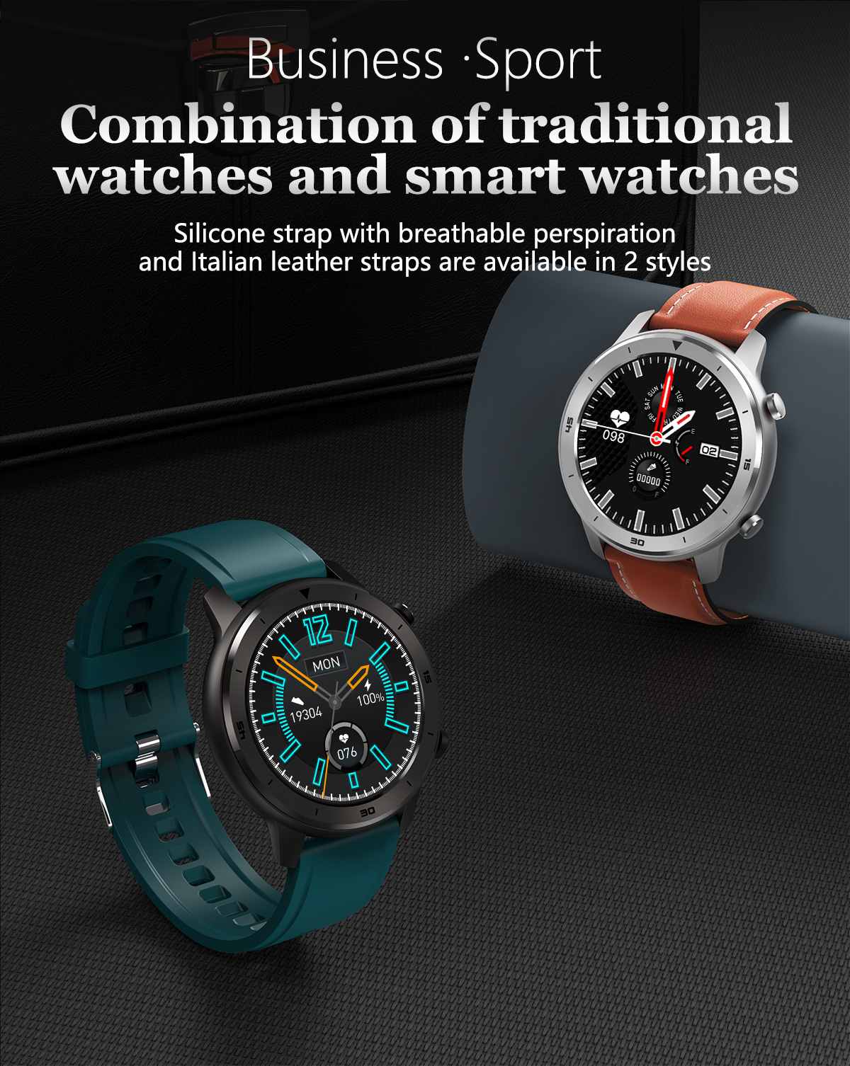 DT78 Smart Watch for Men IP68 Waterproof Full Touch Screen Smartwatch Fitness Tracker for Android IOS Phone Sports