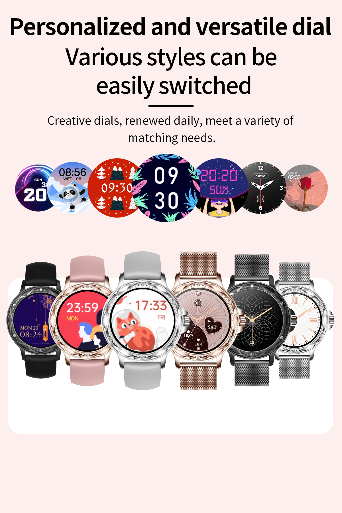 Fashion Smartwatch Lcd Display Ladies Gift Smart Bracelets Wearable Devices Smart Watch 4g