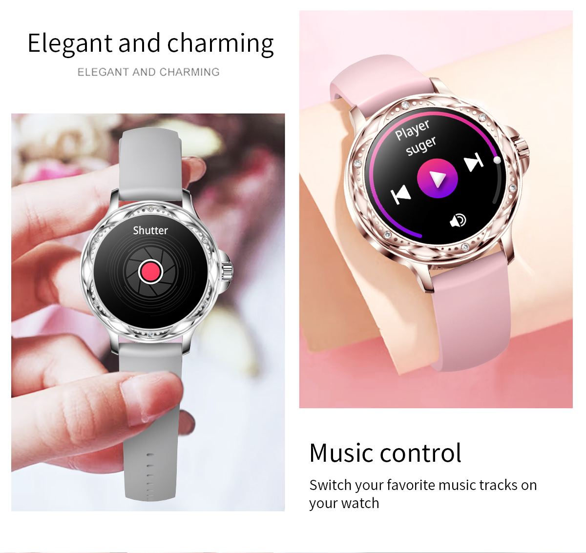 Fashion Smartwatch Lcd Display Ladies Gift Smart Bracelets Wearable Devices Smart Watch 4g