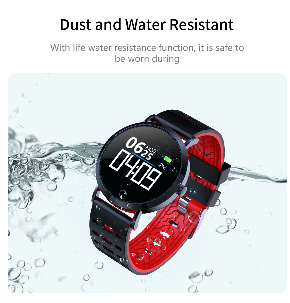 Heart Rate Smartwatch Fitness Monitor Mobile Watch Phones No Camera OEM IP67 Black / White OLED, IOS 128x128 < 2