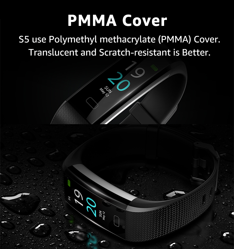 S5 2.0 Smart Bracelet Men Women Heart Rate Blood Pressure Health Waterproof Smart Watch BT Watch Wristband Fitness Tracker