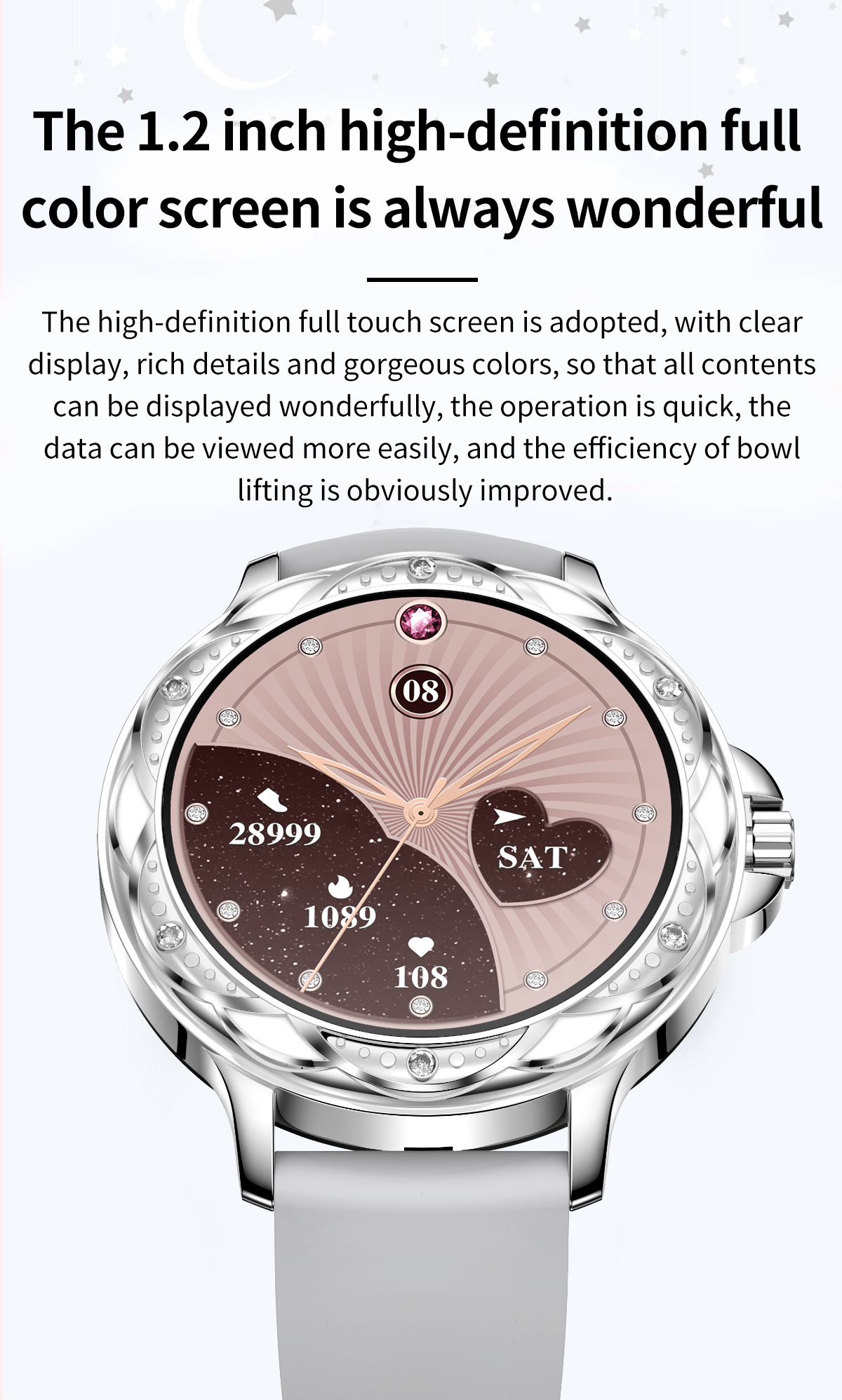 Women Best Diamond Smart Watch 2023 Hombre High Quality SmartWatch With Bracelet Set