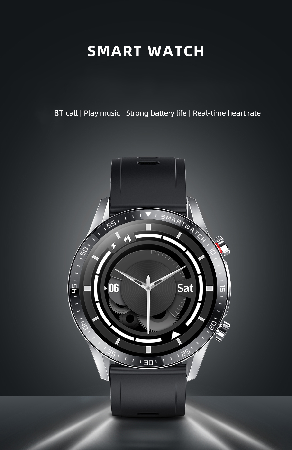 fashion full touch screen smart watch hombre smartwatch custom wholesale steel smart watch per uomo