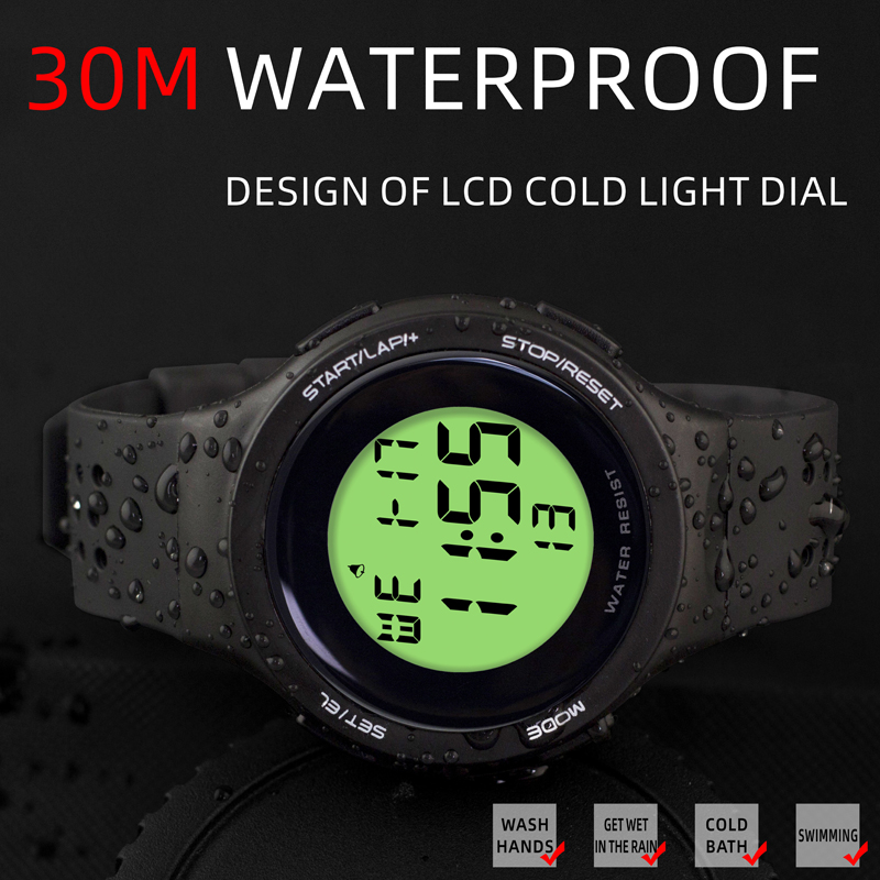 Customized Logo Fashion  LED Screen Watches Unisex Led Digital Watches Sport Plastic Band  Electronic Watches